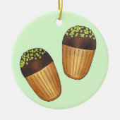 Pistachio Madeleines, Franse banketbakken Keramisch Ornament (Voorkant)