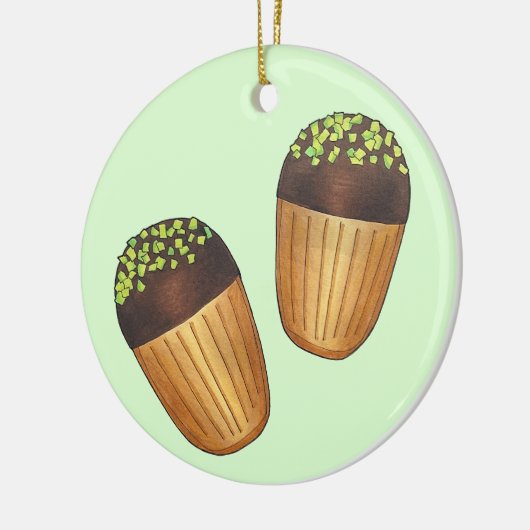 Pistachio Madeleines, Franse banketbakken Keramisch Ornament (Links)