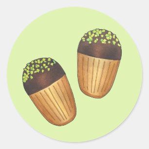 Pistachio Madeleines, Franse banketbakken Ronde Sticker