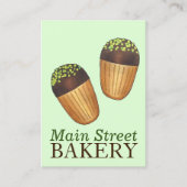 Pistachio Madeleines French Patisserie Bakery Chef Visitekaartje (Voorkant)