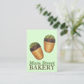 Pistachio Madeleines French Patisserie Bakery Chef Visitekaartje (Staand voorkant)