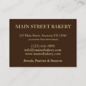 Pistachio Madeleines French Patisserie Bakery Chef Visitekaartje (Achterkant)