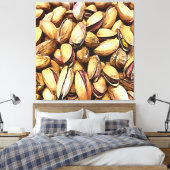 Pistachio Nuts Black Outline Art Canvas Afdruk (Insitu (Slaapkamer))