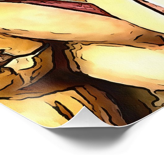 Pistachio Nuts Black Outline Art Perfect Poster (Hoek)