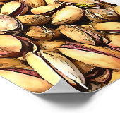 Pistachio Nuts Black Outline Art Poster (Hoek)