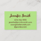 Pistachio Shortbrood Biscuit Cookie Baking Pastry Visitekaartje (Achterkant)