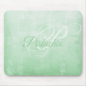 Pistachio soft Grey Abstract monogram Muismat (Voorkant)