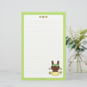 Pistachio Truffle Bunny Briefpapier (Staand voorkant)