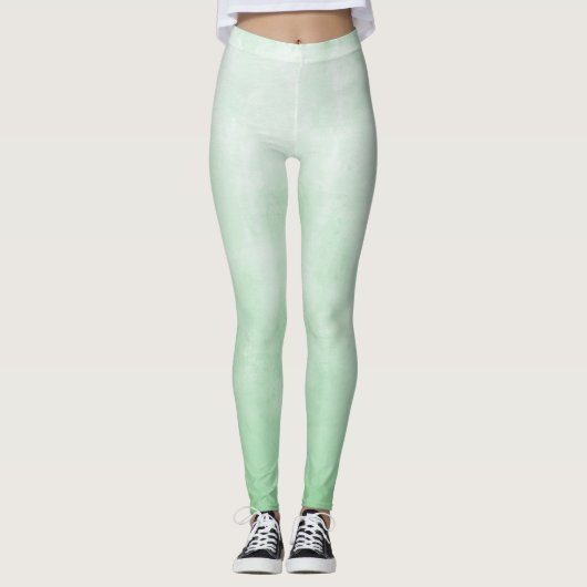 Pistachio White rustic ombre Leggings (Voorkant)