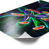 Pistilo de flor con efecto abstracto Foto Afdruk (Hoek)