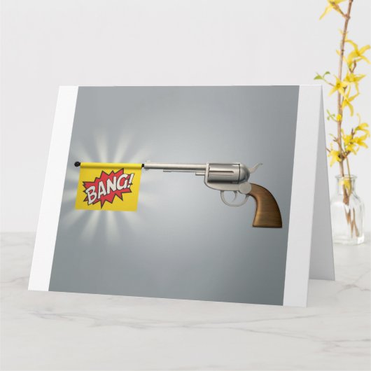 Pistol Bang Flag Kaart (Gele Bloem)