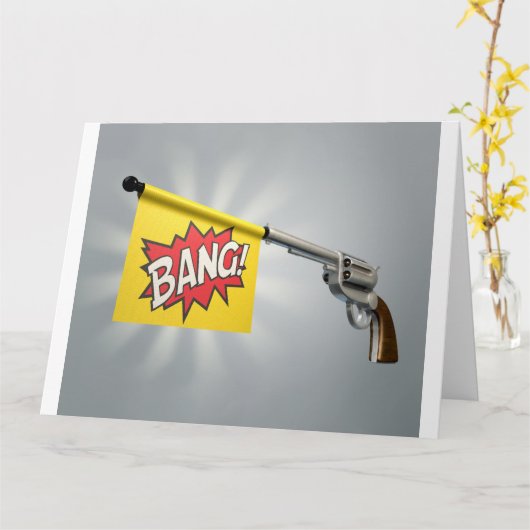 Pistol Bang Flag Kaart (Gele Bloem)