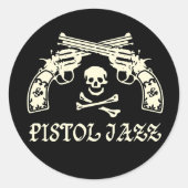 PISTOL JAZZ ステッカー RONDE STICKER (Voorkant)