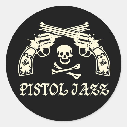 PISTOL JAZZ ステッカー RONDE STICKER (Voorkant)