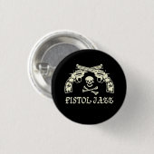 PISTOL JAZZ ロゴ缶バッヂ RONDE BUTTON 3,2 CM (Voorkant /achterkant)