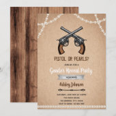 Pistol of het geslacht pearl onthullen uitnodiging (Voorkant / Achterkant)