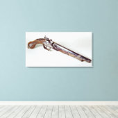 Pistol van Abd el-Kader Canvas Afdruk (Insitu (Houten vloer))