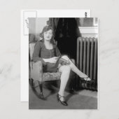 Pistol Verborgen in Garter, 1922 Briefkaart (Voorkant / Achterkant)