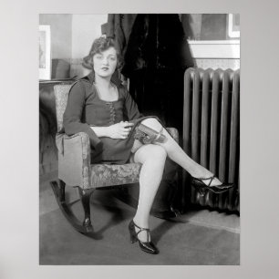 Pistol Verborgen in Garter, 1922.  foto Poster