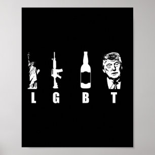 Pistolen Bier Trump 2020 - Trump Pence Maga Poster