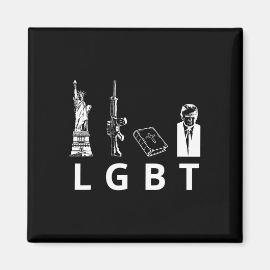 Pistolen Bijbel Trump Magneet (Voorkant)