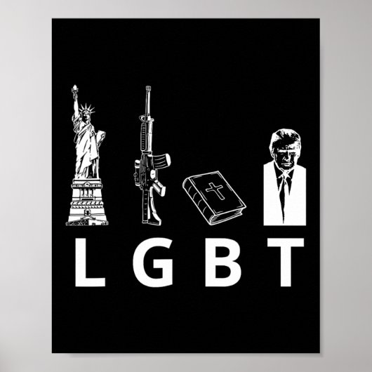 Pistolen Bijbel Trump Poster (Voorkant)