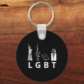 Pistolen Bijbel Trump Sleutelhanger (Voorkant)