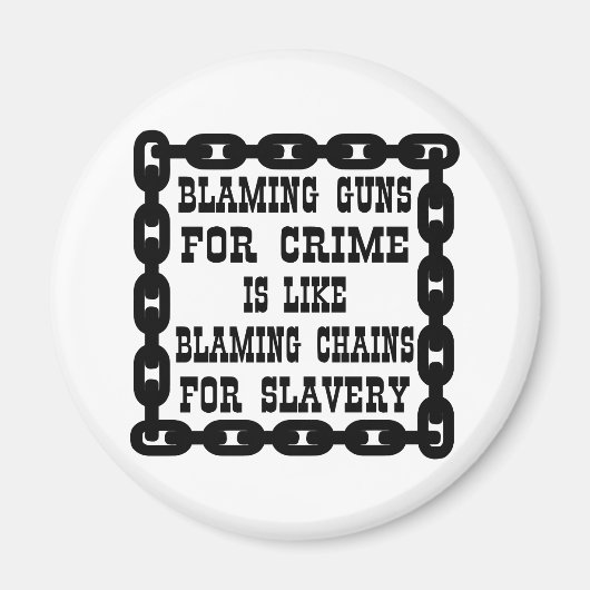 Pistolen de schuld geven van criminaliteit is als  magneet (Voorkant)