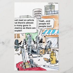 Pistolen doden geen grappige cadeautjes, T - shirt Briefpapier