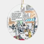 Pistolen doden geen grappige cadeautjes, T - shirt Keramisch Ornament (Links)