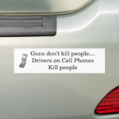 Pistolen doden geen mensen bumpersticker (Op auto)