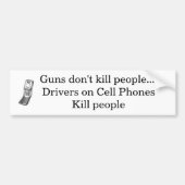 Pistolen doden geen mensen bumpersticker (Voorkant)