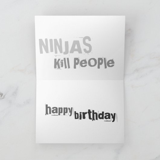 Pistolen doden geen mensen, NINJAS Kill Mensen Kaart (Binnen)