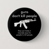 pistolen doden geen mensen... ronde button 5,7 cm (Voorkant)