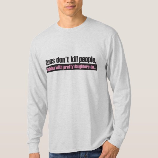 Pistolen doden mensen niet t-shirt (Voorkant)