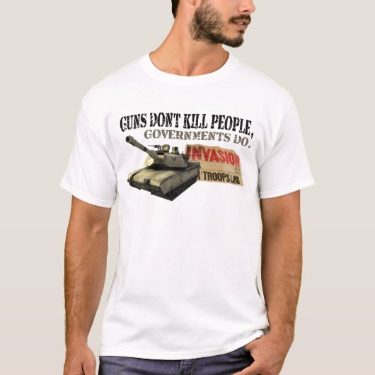 Pistolen doden mensen niet t-shirt (Voorkant)