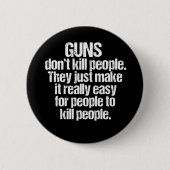 Pistolen doden mensen ronde button 5,7 cm (Voorkant)