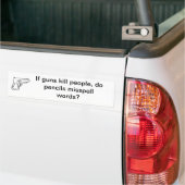 Pistolen doden niet, Pencils wel. Bumpersticker (Op Truck)