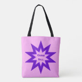 Pistolen doden roze en Paarse Canvas tas (Achterkant)