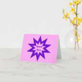 Pistolen Dood Paarse en Roze Blank Note Kaart (Gele Bloem)