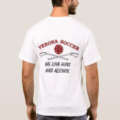 Pistolen en alcohol t-shirt (Achterkant)