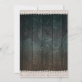 PISTOLEN EN GLITTER Houten Kant Rustiek Baby showe Kaart (Achterkant)