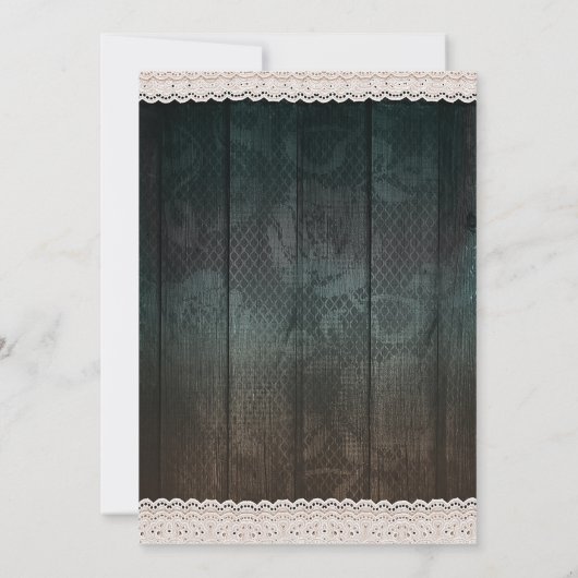 PISTOLEN EN GLITTER Houten Kant Rustiek Vrijgezell Kaart (Achterkant)