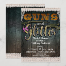 PISTOLEN EN GLITTER Houten Kant Rustiek Vrijgezell