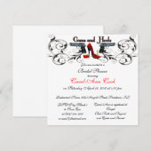 Pistolen en Heels Aangepaste Bridal Shower Invitat Kaart (Voorkant / Achterkant)