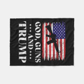 Pistolen en het Trump-Shirt Fleece Deken (Voorkant (Horizontaal))