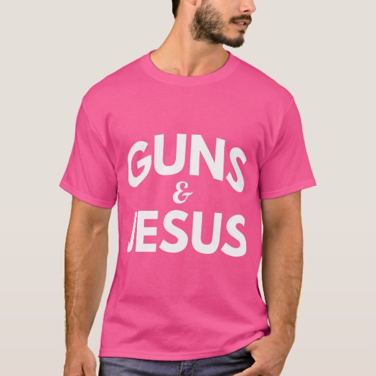 Pistolen en Jezus T-shirt (Voorkant)