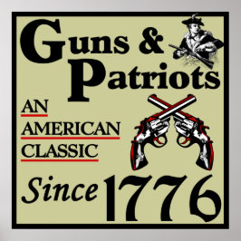 Pistolen en patriotten poster