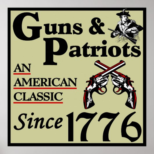 Pistolen en patriotten poster (Voorkant)