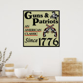 Pistolen en patriotten poster (Keuken)